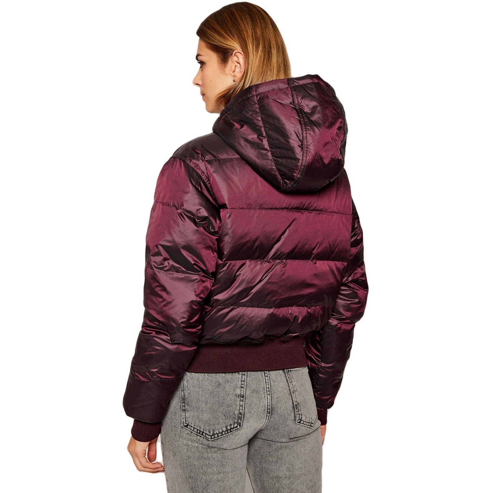 Geaca femei Converse Reversible Utility Puffer, Mov, L