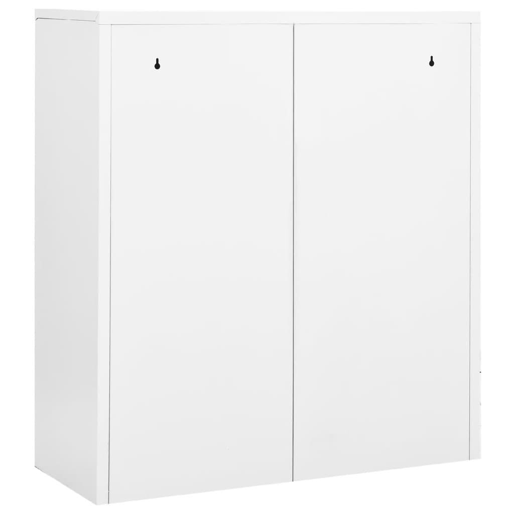 Dulap de birou, alb, 90x40x102 cm, otel