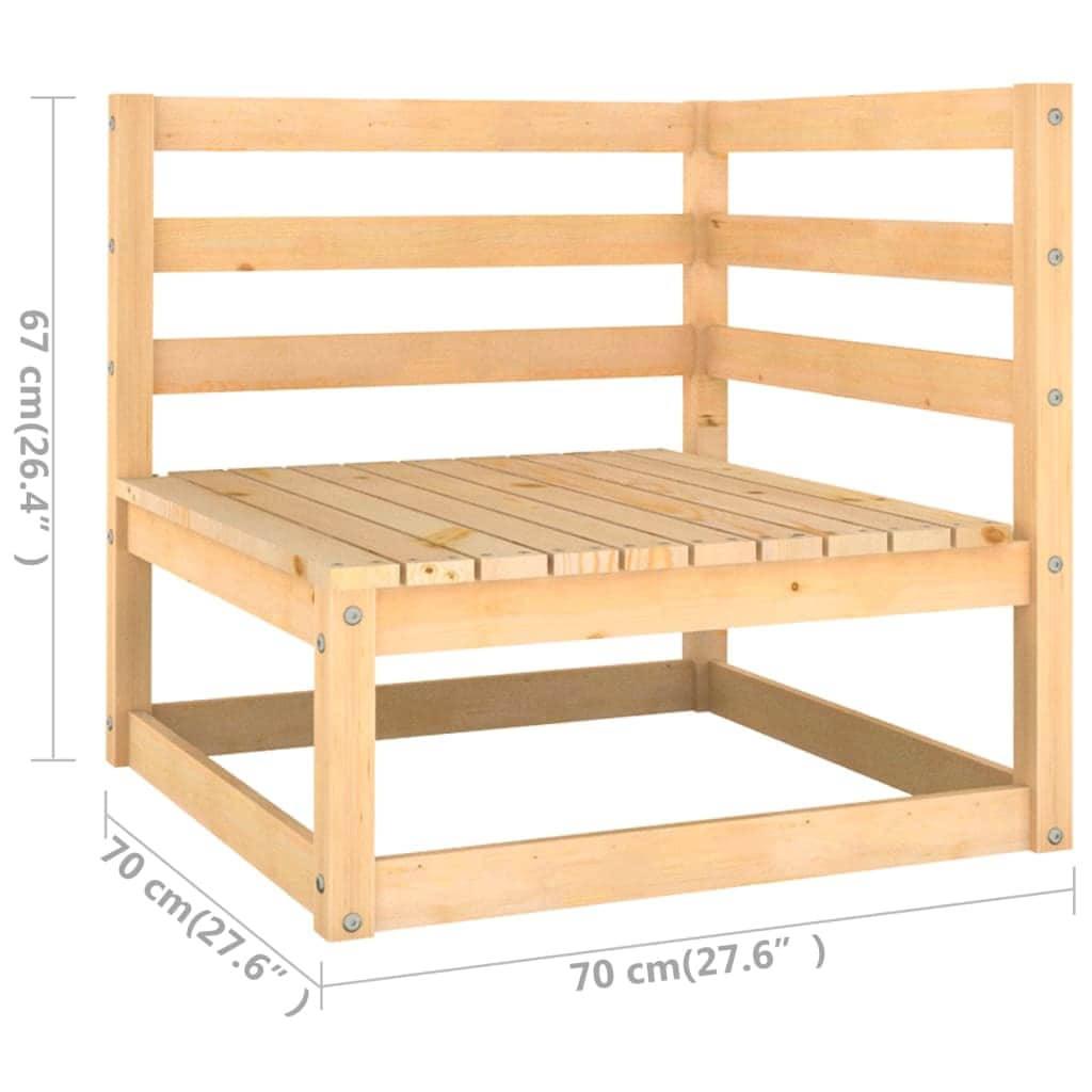 Set mobilier gradina, 11 piese, lemn pin, antracit, sol-3083905