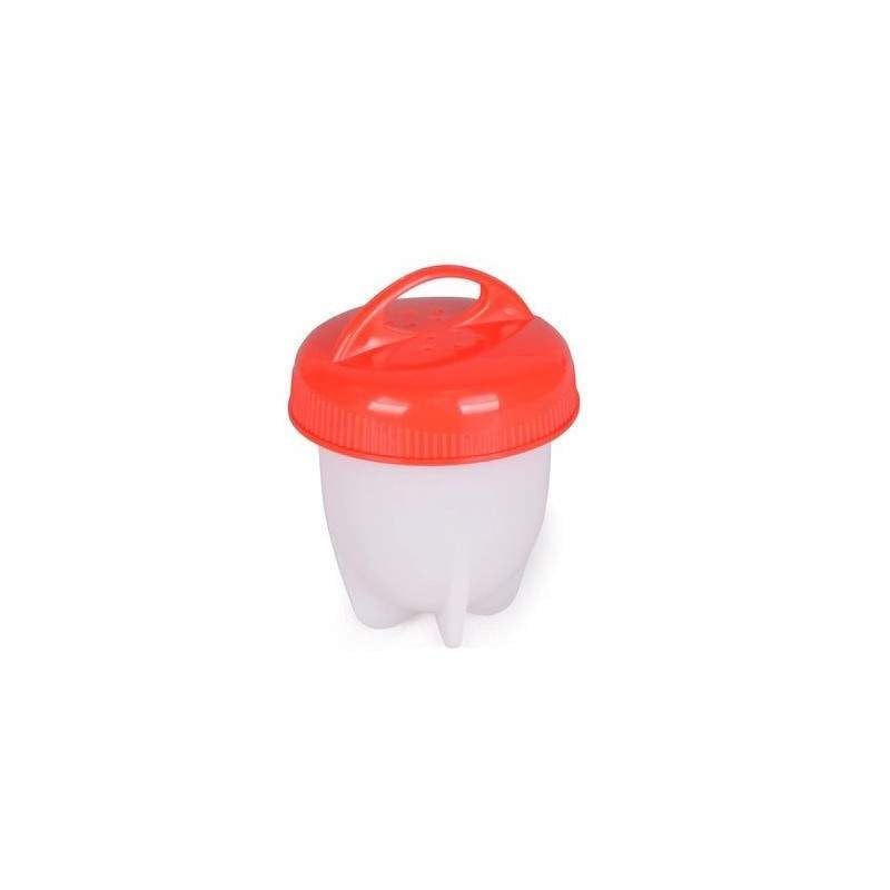 Set SIKS format din 6 recipiente din silicon pentru fiert oua, practic, alb/rosu