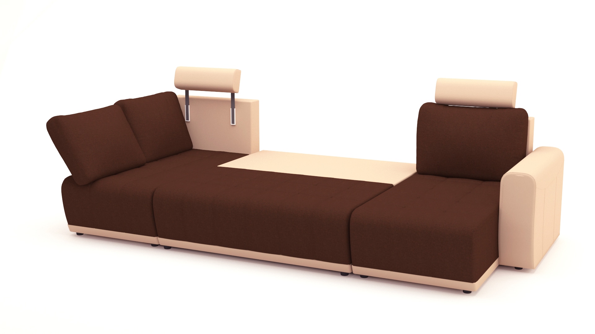 Canapea extensibila, Lina U Shape Bordo cu 2 tetiere, 314 x 140 x 80 cm