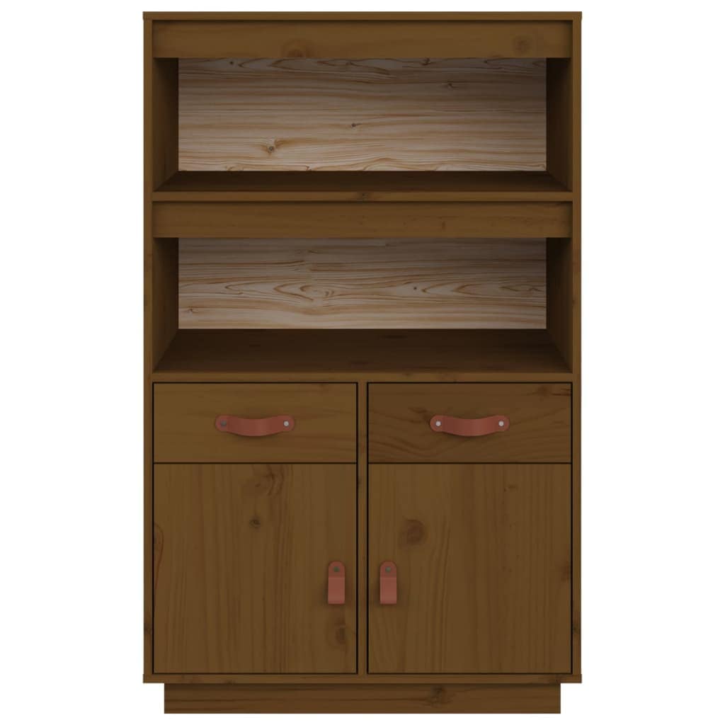 Dulap bucatarie VidaXL, lemn masiv, 67 x 40 x 108.5 cm, maro miere