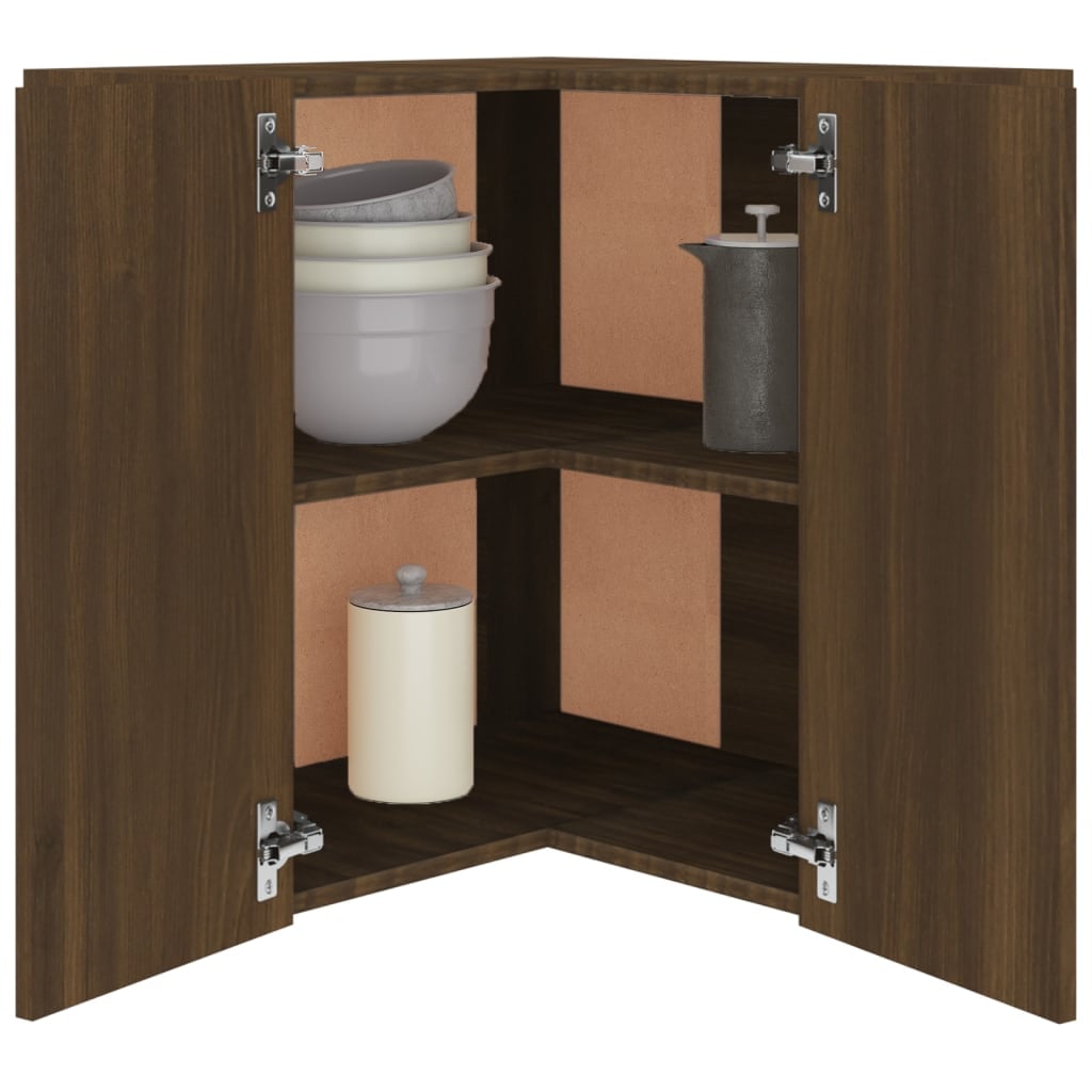 Dulap bucatarie VidaXL, lemn, 57 x 57 x 60 cm, stejar maro