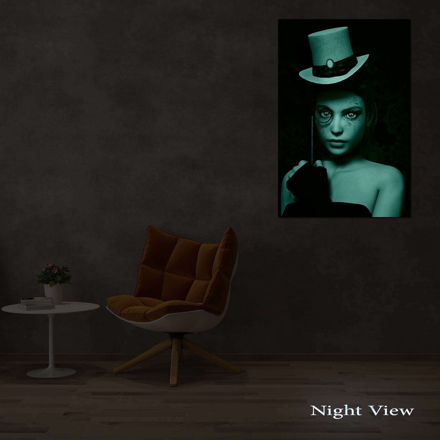 Tablou Startonight pe sticla acrilica Actrita, luminos in intuneric, 90 cm x 60 cm