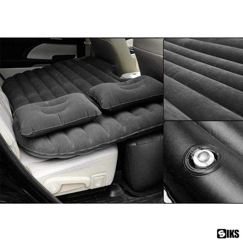 Saltea Auto Gonflabila SIKS Pentru Bancheta, 2 Perne Incluse Si Pompa, Negru