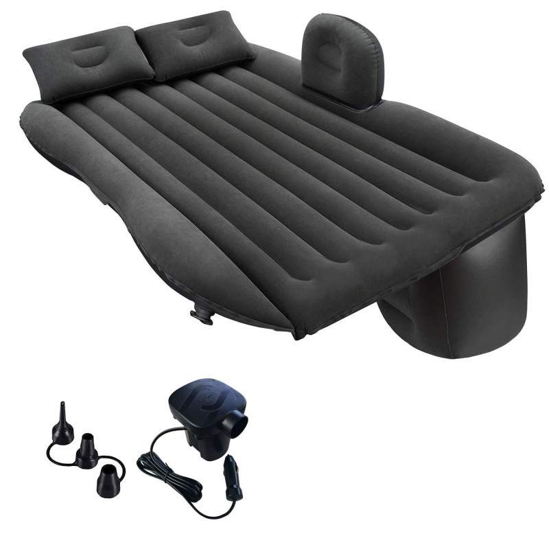 Saltea Auto Gonflabila SIKS Pentru Bancheta, 2 Perne Incluse Si Pompa, Negru