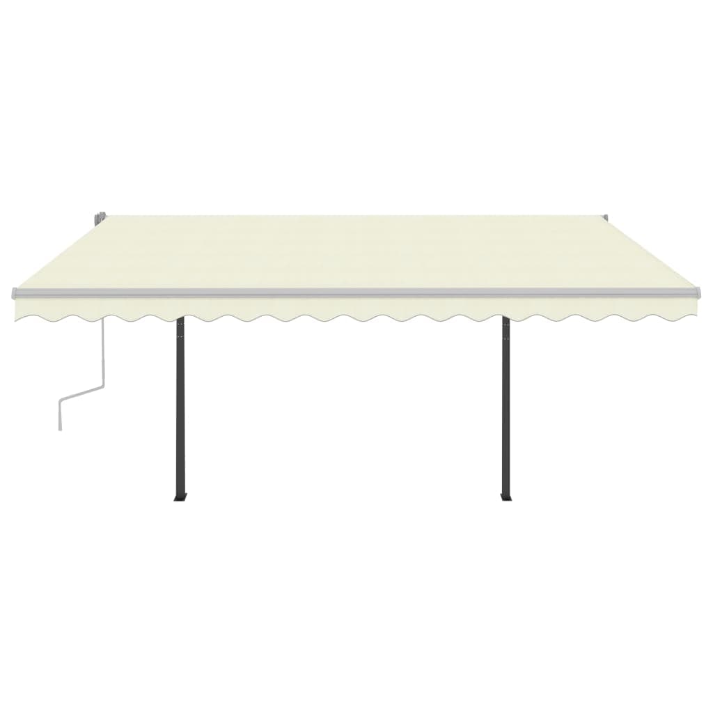 Copertina automata cu senzor vant & LED, crem, 4x3,5 m, sol-3070232