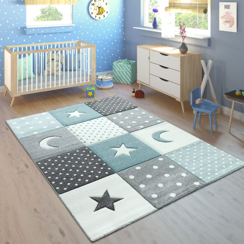 Covor copii Stars, lana, 140 x 200 cm, multicolor