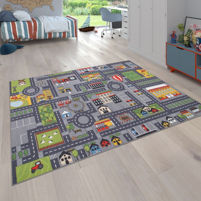 Covor copii model 15660, lana, 240 x 340 cm, gri