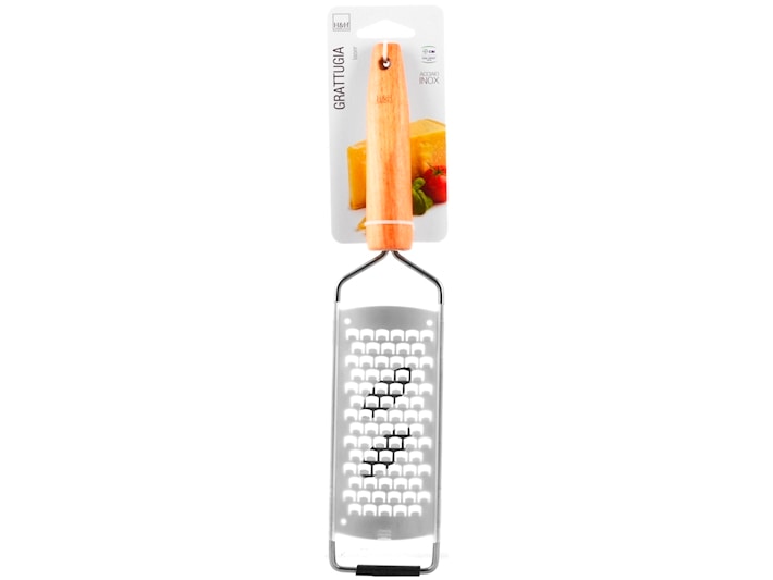 Razatoare inox si maner lemn, 7x3x33 cm
