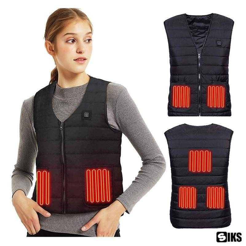Vesta SIKS cu Caldura, USB, fara Acumulator, Negru, Marimea M