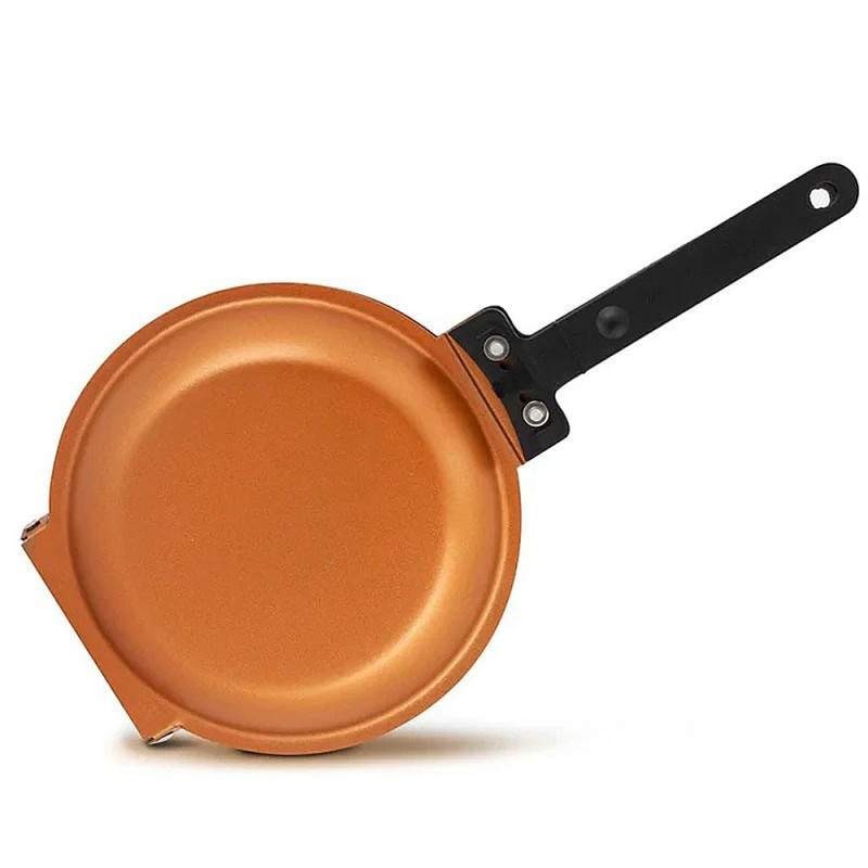 Tigaie Dubla Pentru Clatite SIKS, Antiaderenta, Manere Reci, Crem, 36x20x5 cm