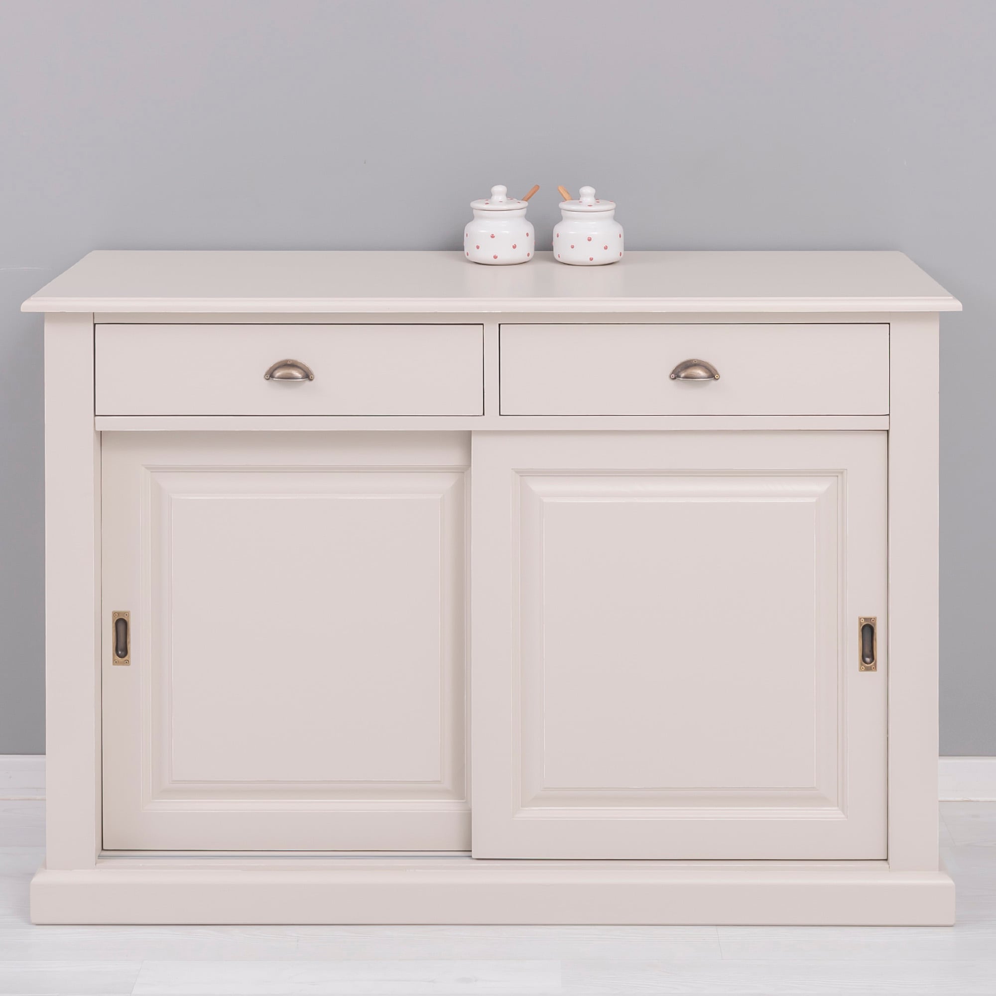 Bufet bucatarie, lemn masiv, 135 x 48 x 91 cm, bej