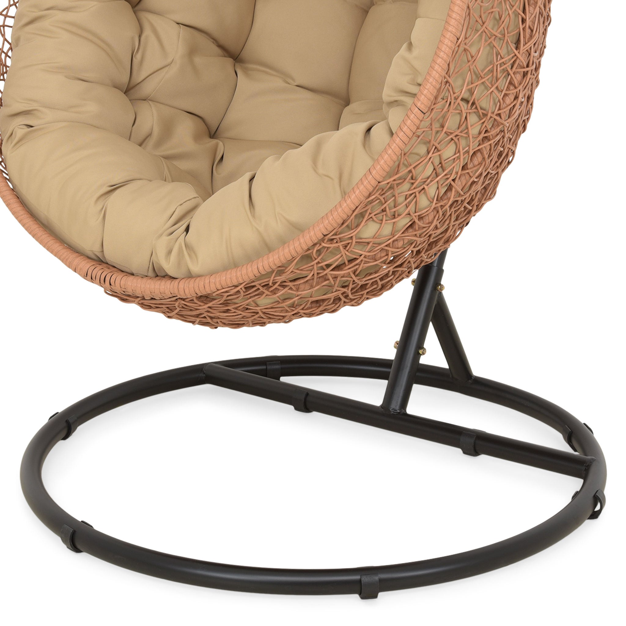 Leagan gradina Bowl, 103 x 100 x 200 cm, negru-bej