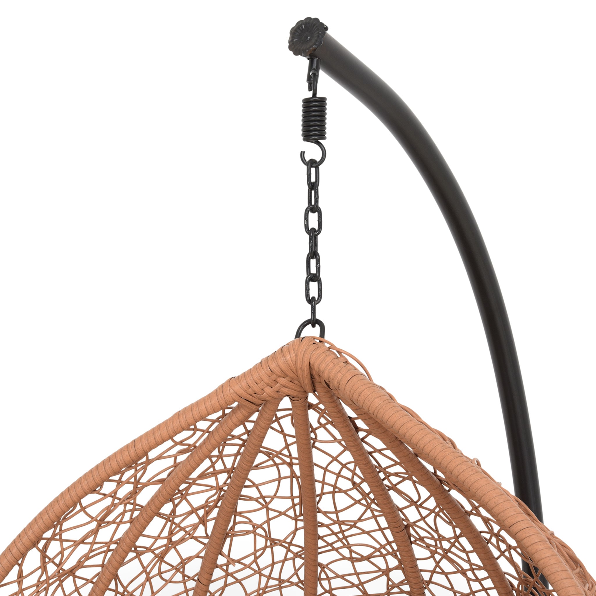 Leagan gradina Bowl, 103 x 100 x 200 cm, negru-bej