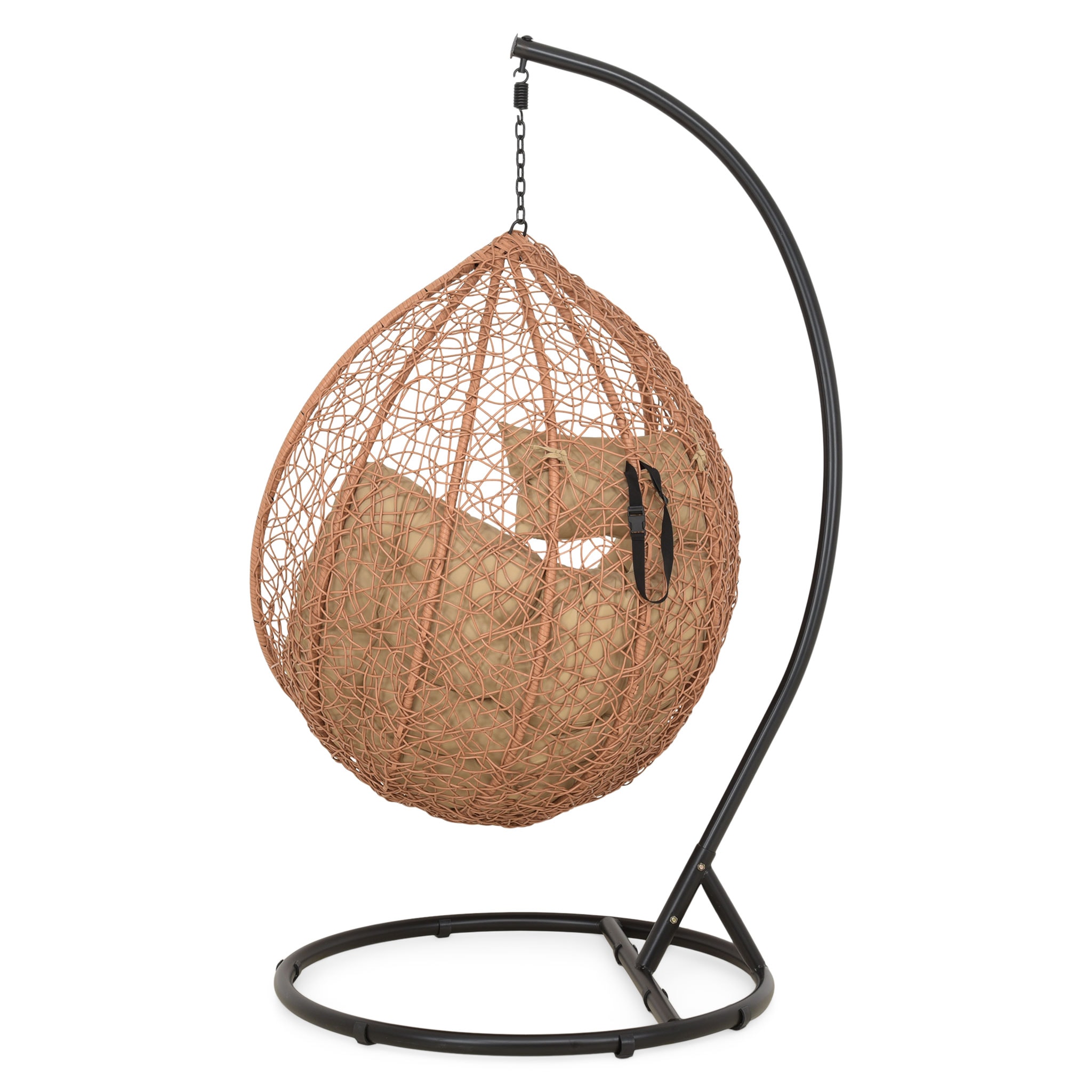 Leagan gradina Bowl, 103 x 100 x 200 cm, negru-bej