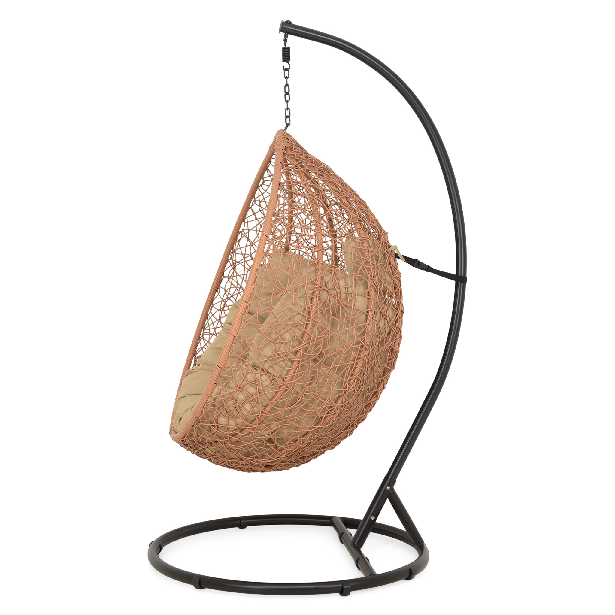 Leagan gradina Bowl, 103 x 100 x 200 cm, negru-bej