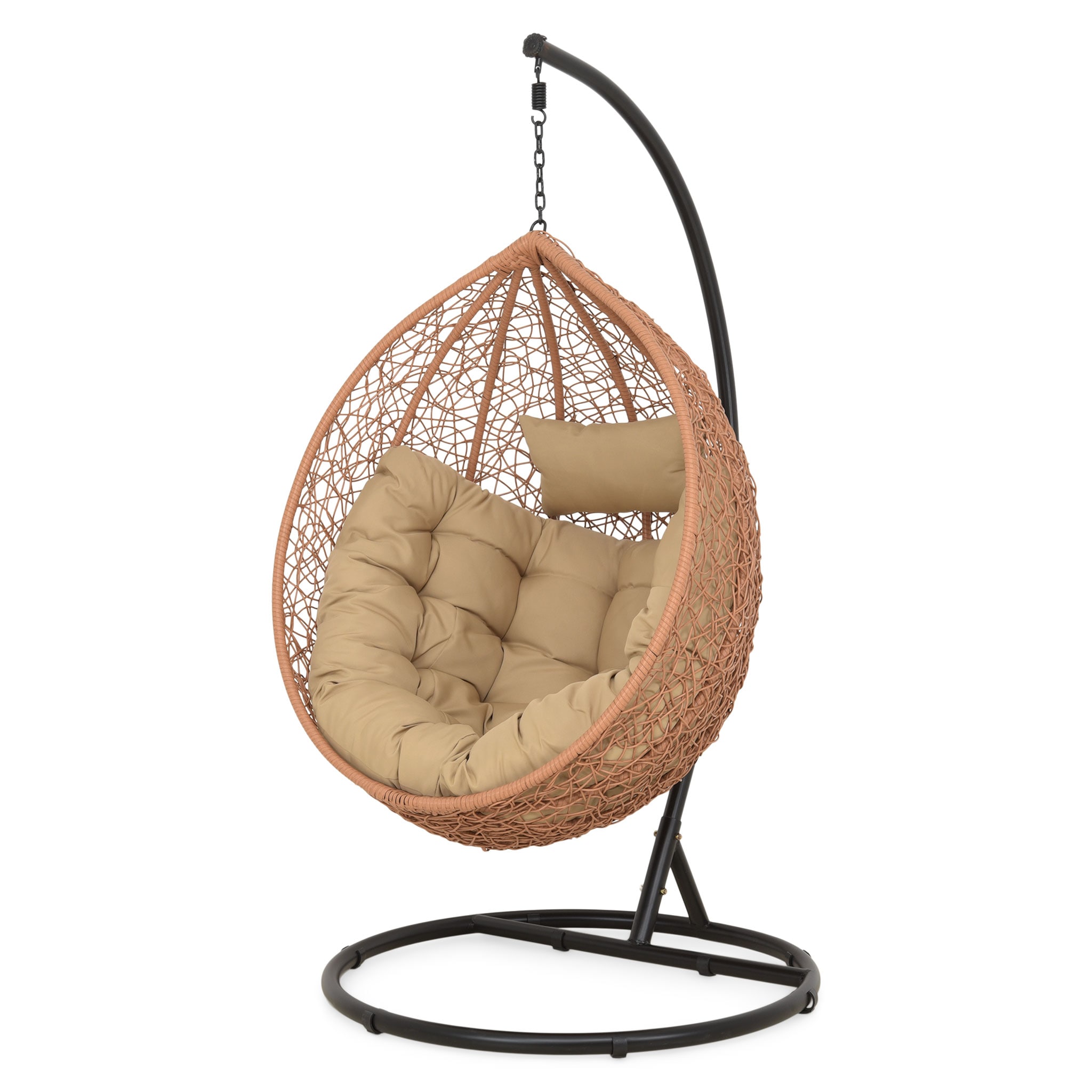 Leagan gradina Bowl, 103 x 100 x 200 cm, negru-bej