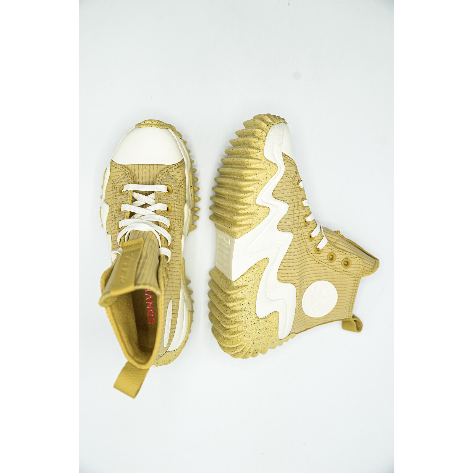 Tenisi unisex Converse cu platforma Run Star Motion CX High Top, Bej, 36