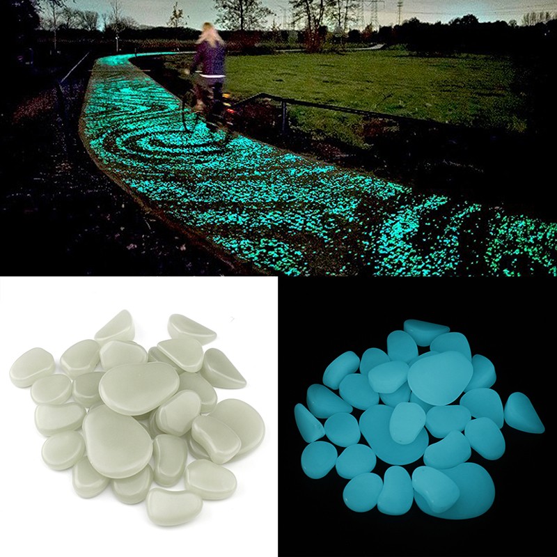 Pietricele fosforescente, ProCart, glow in the dark decorative, translucide care lumineaza turcoaz, acril, 100 g