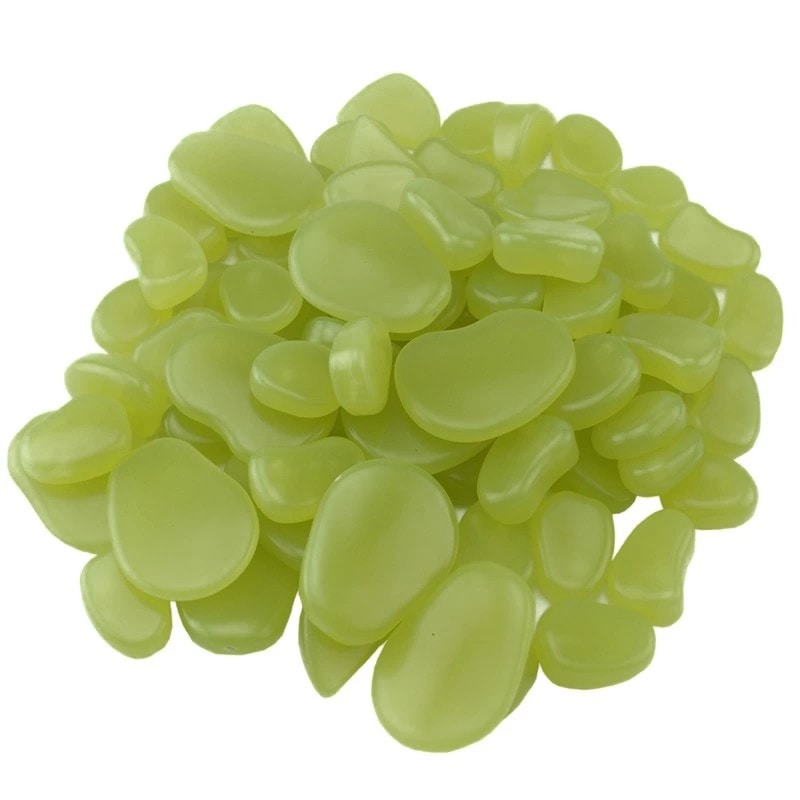 Pietricele fosforescente decorative glow verde deschis, PROCART, decor exterior si interior, 100 g