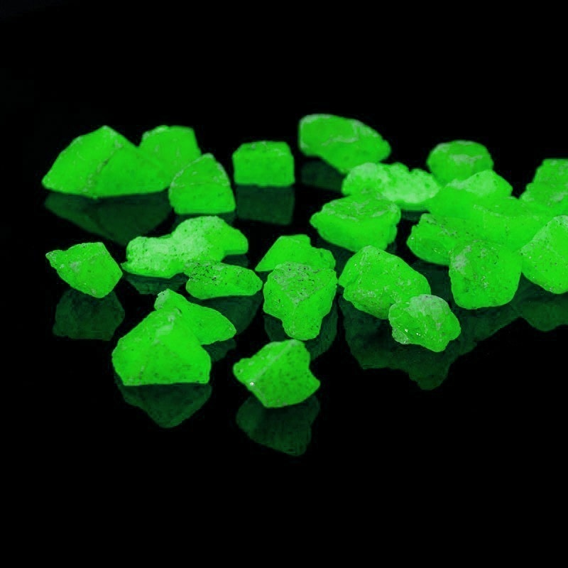 Pietricele fosforescente verzi pentru decor glow, PROCART, granulatie 15-25 mm, 200 g
