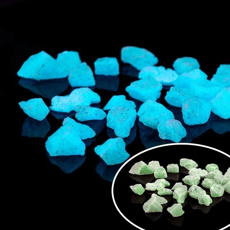 Pietre fosforescente care lumineaza aqua, PROCART, granulatie 15-25mm, decor glow, 200 g