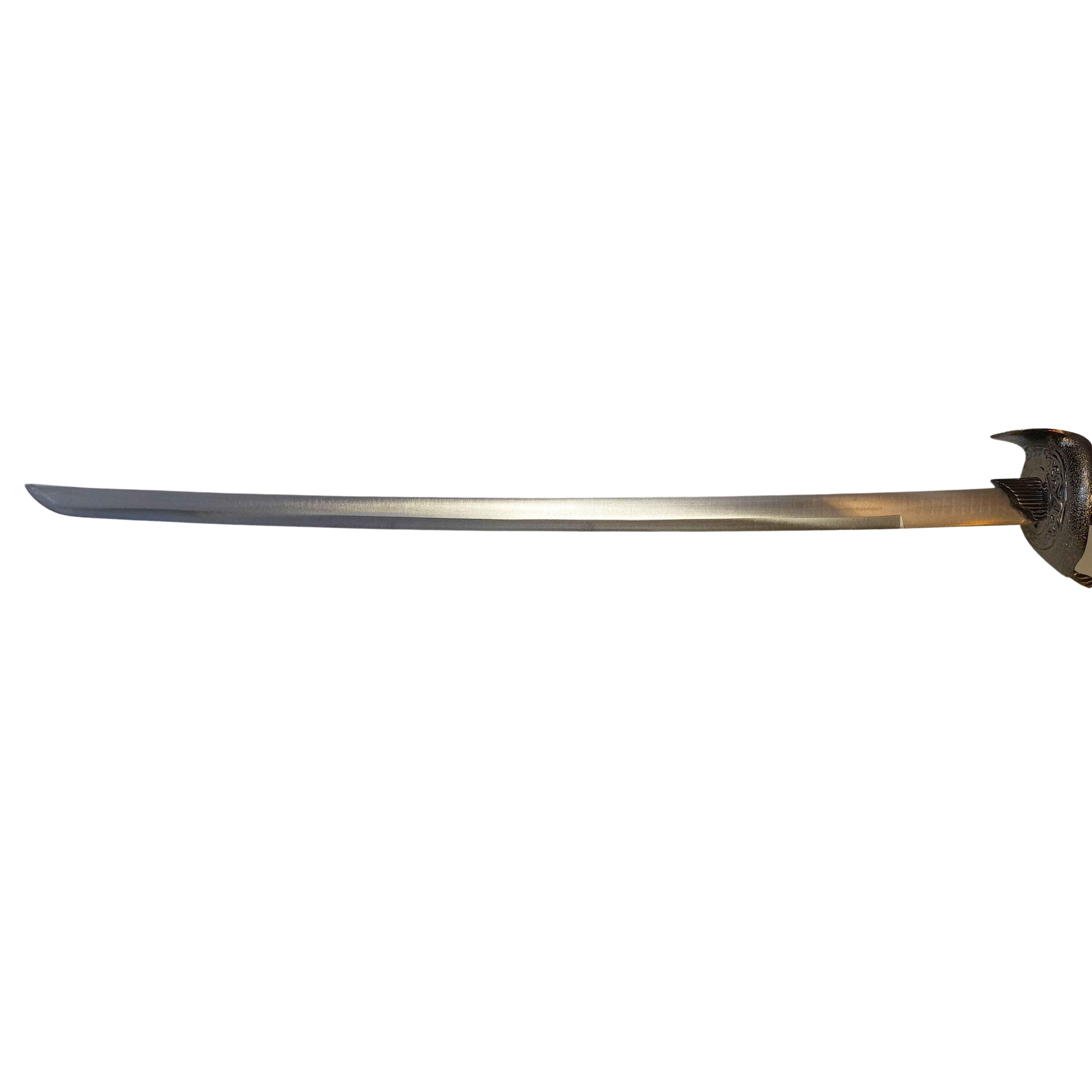 Sabie decorativa IdeallStore, panoplie, French Swan, argintiu, aluminiu, 82 cm, teaca inclusa