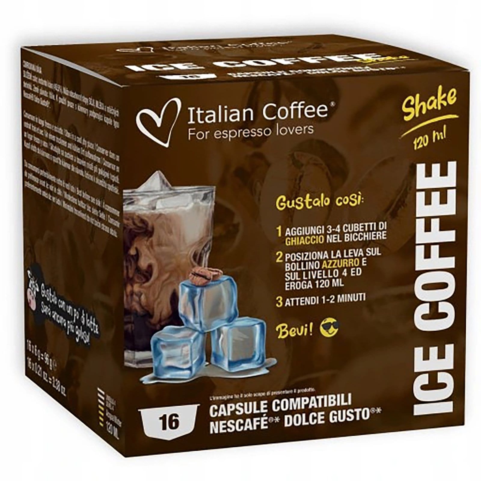 Ice Coffee 16 capsule compatibile Nescafe Dolce Gusto Italian Coffee