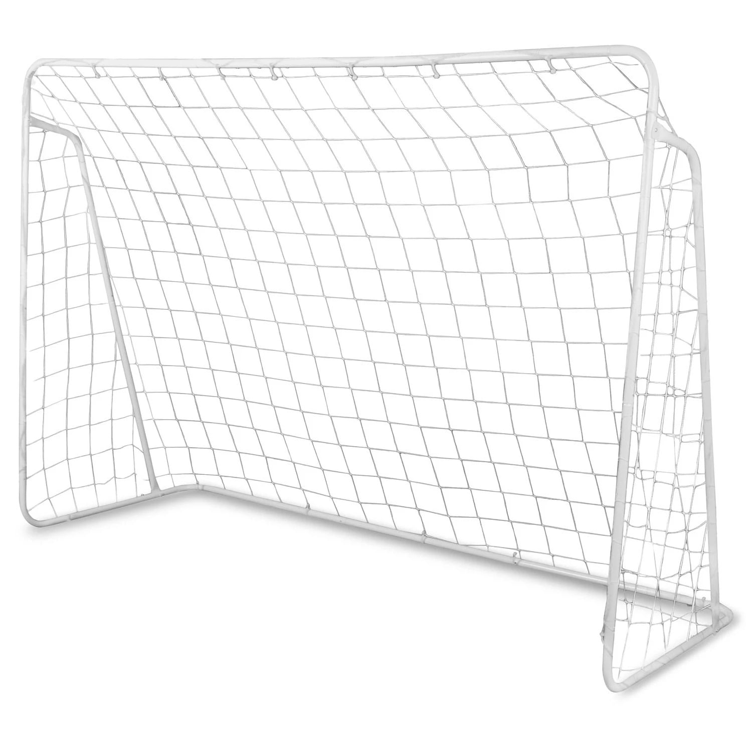 Poarta de fotbal DacEnergy, cadru din otel, plasa din polietilena, tinta pentru antrenament, 6 cuie de fixare, 245 x 155 x 80 cm