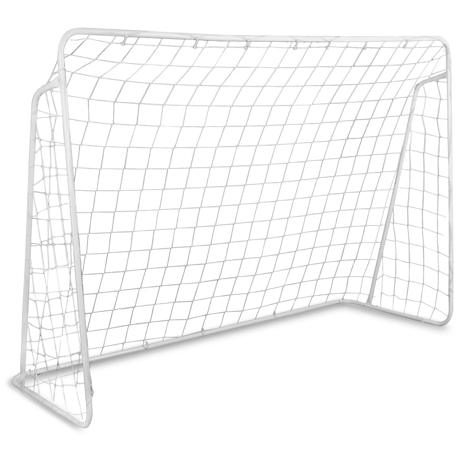 Poarta de fotbal DacEnergy, cadru din otel, plasa din polietilena, tinta pentru antrenament, 6 cuie de fixare, 245 x 155 x 80 cm