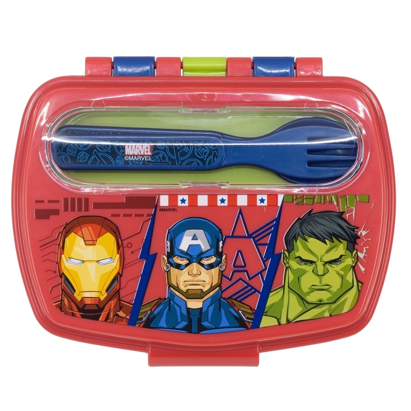 Cutie sandvis cu tacamuri, fara BPA, multicolor, 17x14x6 cm, Invincible Force, Avengers