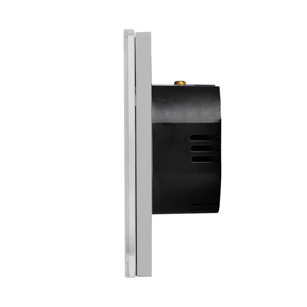Intrerupator Dublu cu Touch din Sticla LUXION, protocol ZigBee, Gri