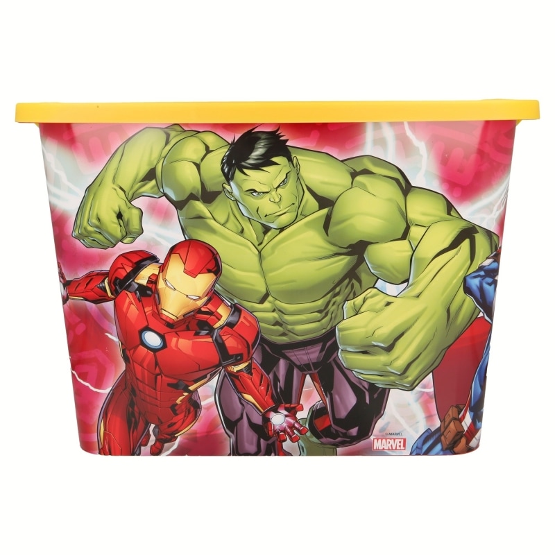 Cutie pentru depozitare, din plastic, cu capac, 23 L, multicolor, 40x27x29 cm, Marvelmania, Avengers