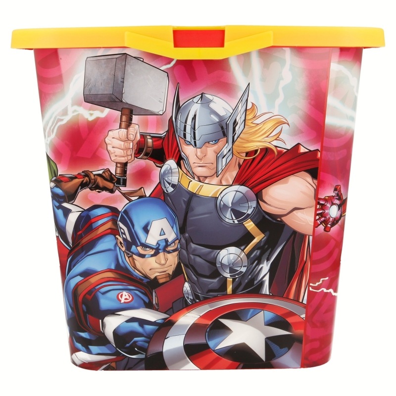 Cutie pentru depozitare, din plastic, cu capac, 23 L, multicolor, 40x27x29 cm, Marvelmania, Avengers