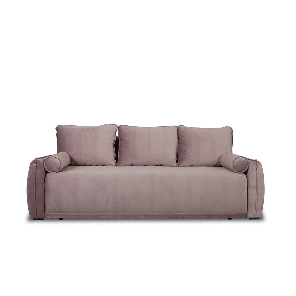 Canapea Extensibila Vida, 3 Locuri, Lada Depozitare, Roz, 225 Cm