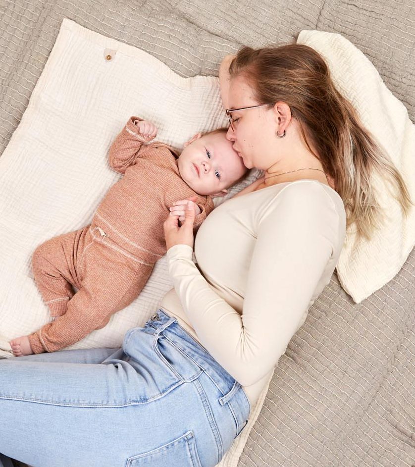 Baveta tip Bandana Bebe-jou Blush Baby 2buc