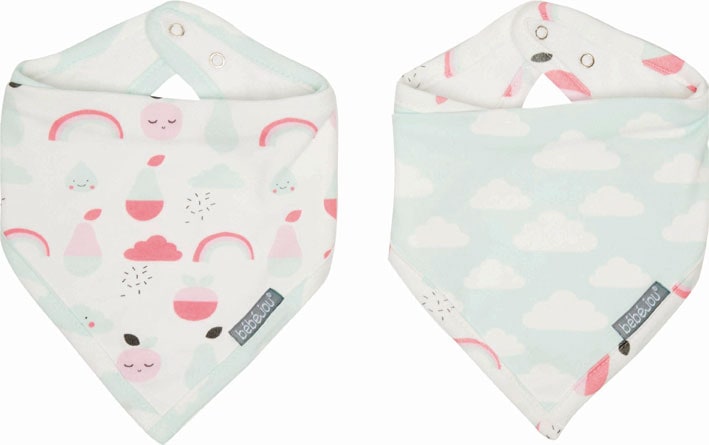 Baveta tip Bandana Bebe-jou Blush Baby 2buc