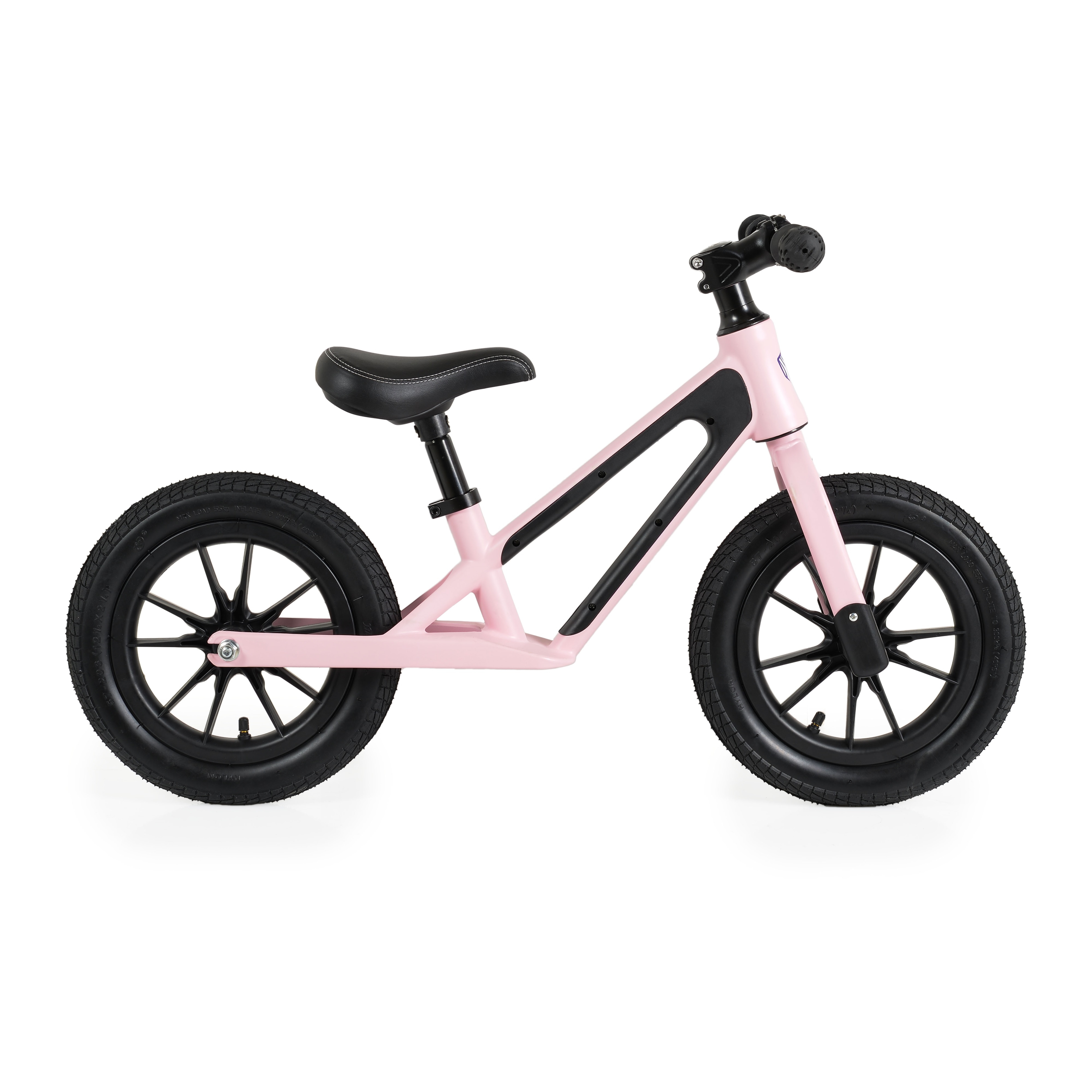 Bicicleta de echilibru Byox Jogger fara pedale, cadru magneziu, roti 12 inch de cauciuc cu aer, 2-5 ani, Pink Petal