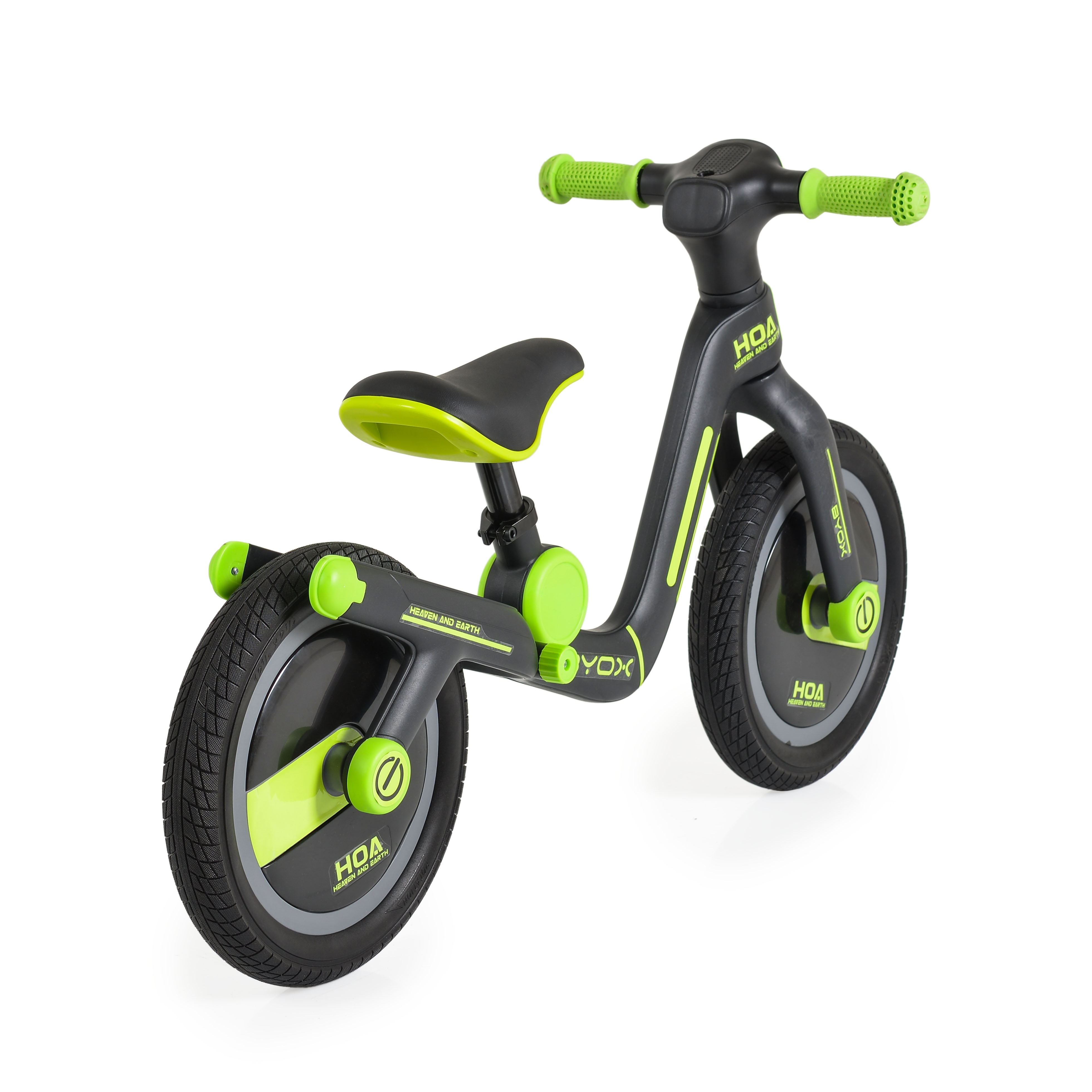 Bicicleta de echilibru Byox Harly, fara pedale, roti de cauciuc, 2-5 ani, Neon Lime