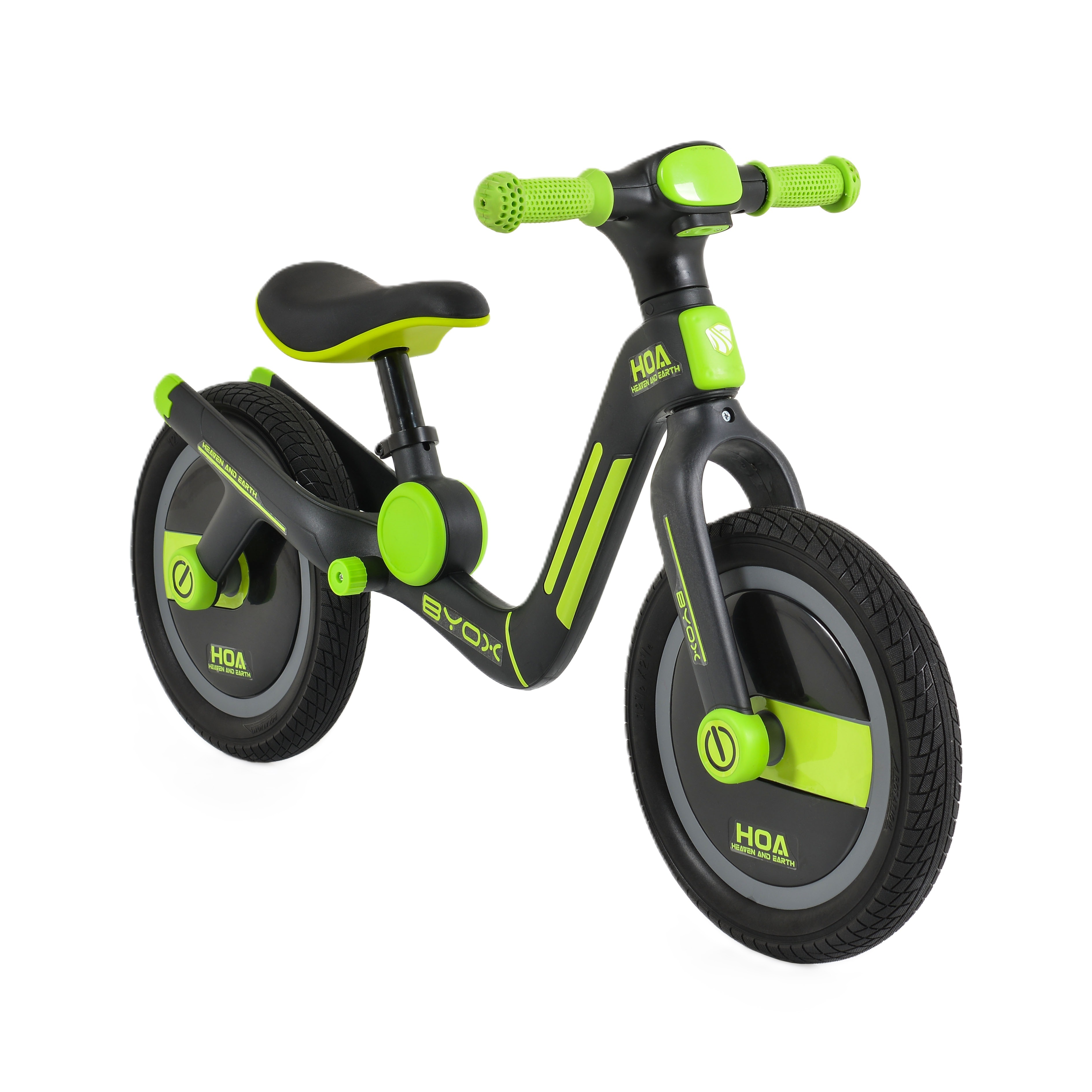 Bicicleta de echilibru Byox Harly, fara pedale, roti de cauciuc, 2-5 ani, Neon Lime