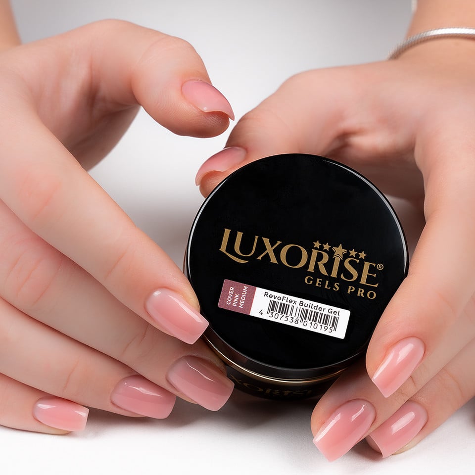 Gel UV Constructie Unghii RevoFlex LUXORISE 30ml, Cover Pink - Medium