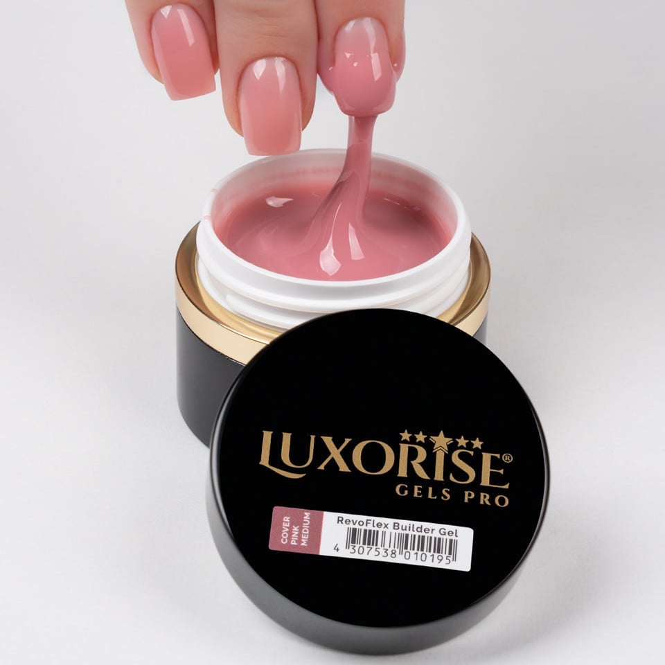 Gel UV Constructie Unghii RevoFlex LUXORISE 30ml, Cover Pink - Medium