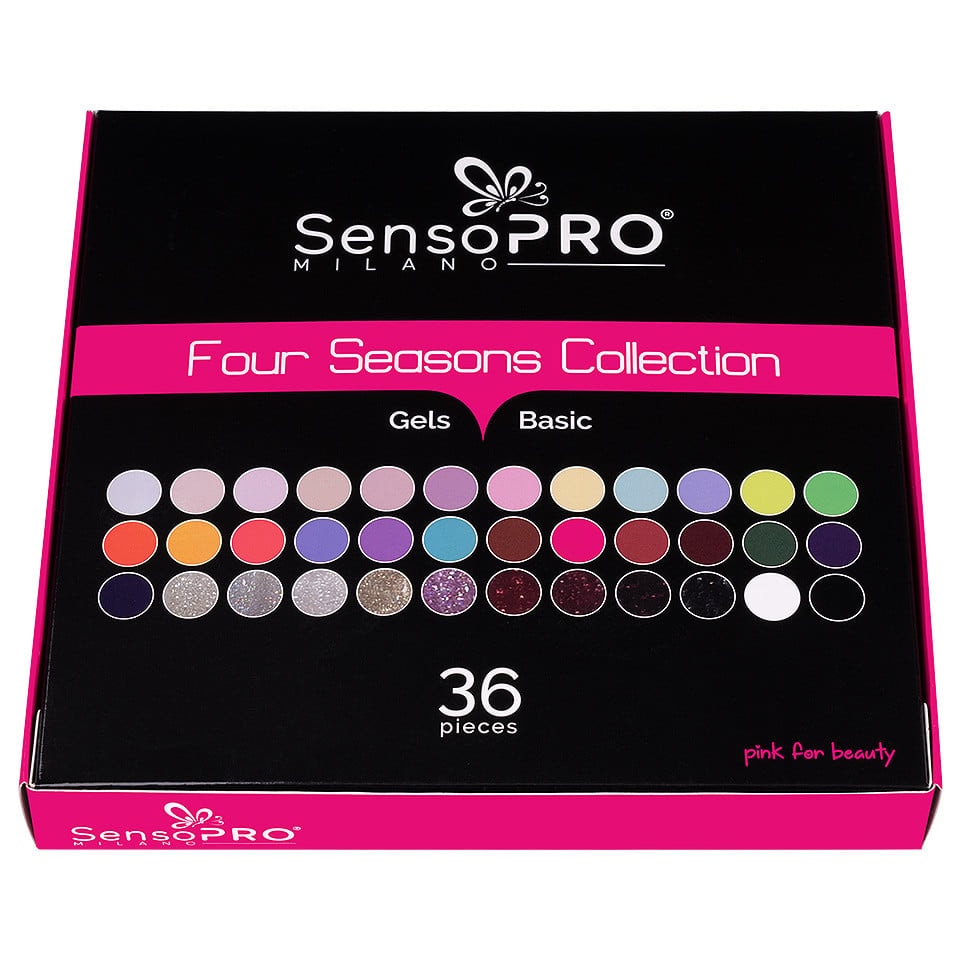 Set 36 Geluri UV Colorate SensoPRO Milano, Four Seasons Collection