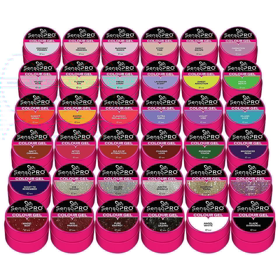 Set 36 Geluri UV Colorate SensoPRO Milano, Four Seasons Collection