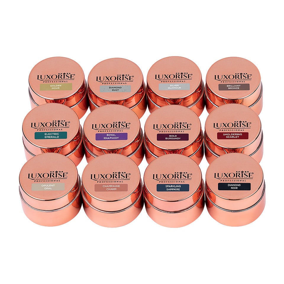 Set 12 Geluri UV Colorate LUXORISE, Glitz & Glam