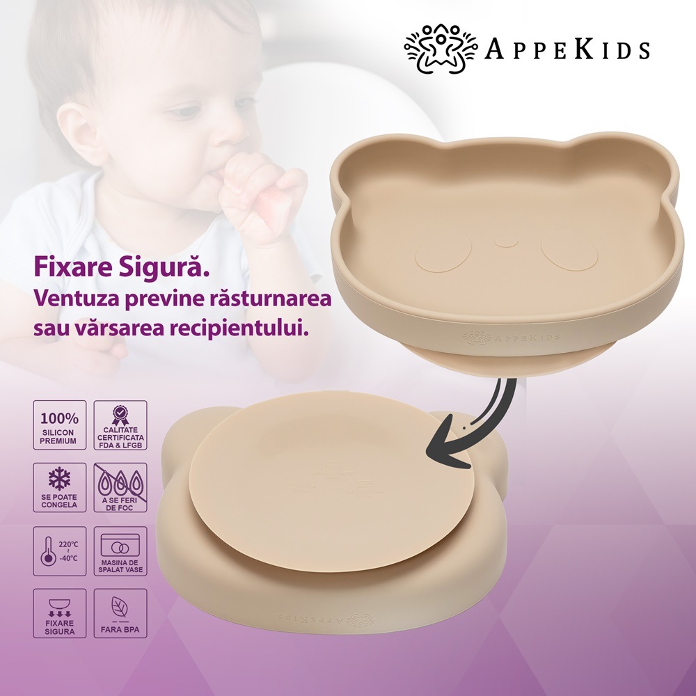 Set Diversificare AppeKids - Panda - Bubble Beige