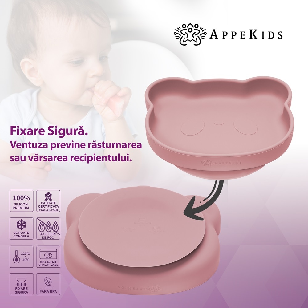 Set Diversificare AppeKids - Panda - Old Rose