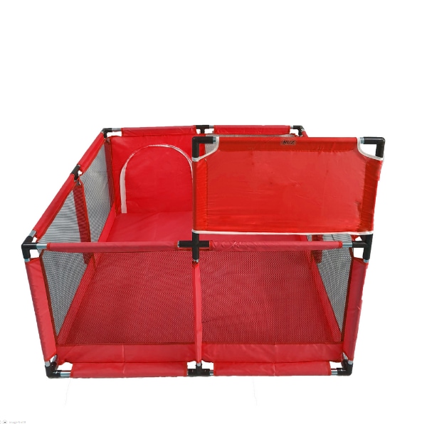 Tarc pentru copii, set de joaca, cu cos de bachet , pereti pentru siguranta, pentru interior/exterior, rosu, 126x126x66, buz