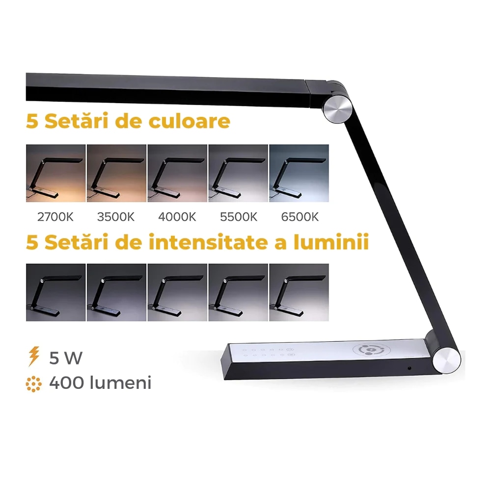 Lampa LED de Birou Incarcare Wireless